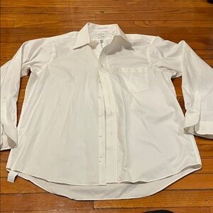 Classic White Men's Casual Button Down Shirt